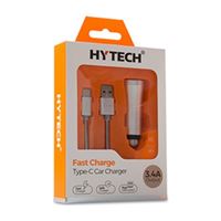 HYTECH ARAÇ ŞARJ CİHAZI HY-X66 ÇİFT USB METAL GÜMÜŞ 3.4A 2