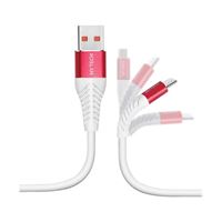 HYTECH ŞARJ KABLOSU HY-X230 MİCRO KIRMIZI-BEYAZ 1.2M 1
