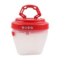 S-LİNK KAMP VE MASA LAMBASI SL-8730 BEYAZ-KIRMIZI LEDLİ PİLLİ 2