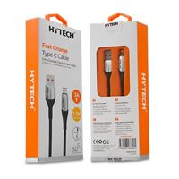 HYTECH ŞARJ KABLOSU HY-X350 İPHONE LİGHTNİNG SİLVER 3A 1.2M 1