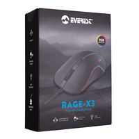 EVEREST MOUSE KABLOLU RAGE-X3 SİYAH 7 TUŞLU RGB IŞIKLI 1