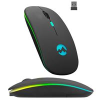 EVEREST KABLOSUZ MOUSE SMW-710 ŞARJLI LEDLİ SİYAH 1
