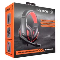 HYTECH KULAKLIK HY-G9 BANNER SİYAH-KIRMIZI MİKROFONLU OYUNCU 2