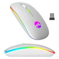EVEREST KABLOSUZ MOUSE SMW-710 ŞARJLI LEDLİ GÜMÜŞ 1