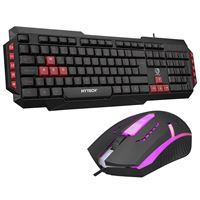 HYTECH KLAVYE Q + MOUSE HYK-46 GAMY COMBO SİYAH KIRMIZI TUŞLU USB KABLOLU 1