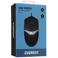 EVERSET MOUSE KABLOLU SM-220 SİYAH GRİ 2