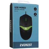 EVEREST MOUSE KABLOLU SM-220 SİYAH YEŞİL 2
