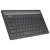 EVEREST KABLOSUZ KLAVYE Q KB-BT82 ŞARJLI ULTRA İNCE SİYAH GÜMÜŞ 1