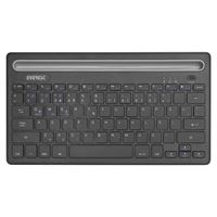 EVEREST KABLOSUZ KLAVYE Q KB-BT82 ŞARJLI ULTRA İNCE SİYAH GÜMÜŞ 2