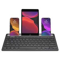 EVEREST KABLOSUZ KLAVYE Q KB-BT82 ŞARJLI ULTRA İNCE SİYAH GÜMÜŞ 4