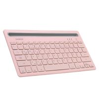 EVEREST KABLOSUZ KLAVYE Q KB-BT82 ŞARJLI ULTRA İNCE PEMBE GRİ 1