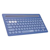 EVEREST KABLOSUZ KLAVYE Q KB-BT84 ŞARJLI ULTRA İNCE MAVİ GRİ 1