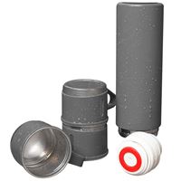 HYTECH 304 ÇELİK TERMOS HY-TM11 GRİ 500 ML 3 BARDAKLI 3