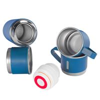 HYTECH 304 ÇELİK TERMOS HY-TM11 LACİVERT 500 ML 3 BARDAKLI 2