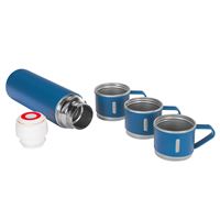 HYTECH 304 ÇELİK TERMOS HY-TM11 LACİVERT 500 ML 3 BARDAKLI 4