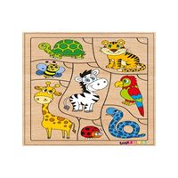 CHİVA AHŞAP PUZZLE CS-7040 BİL BAKALIM KİME AİT HAYVANLAR 1