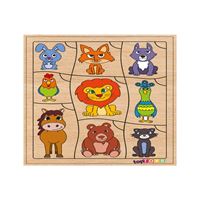 CHİVA AHŞAP PUZZLE CS-7040 BİL BAKALIM KİME AİT HAYVANLAR 2