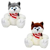 SUNMAN PELÜŞ YF3684 KÖPEK OTURAN HUSKY ATKILI 30 CM 1