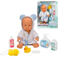 SUNMAN BEBELOU BATH TİME 30031 BANYO ZAMANI AKSESUARLI BEBEK SETİ 35 CM 3+ 1