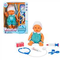 SUNMAN BEBELOU 1030111 DOKTOR ZAMANI AĞLAYAN GÜLEN BEBEK PİLLİ 32 CM 3+ 2