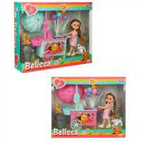 SUNMAN BELİSSA BEBEK 53815 BELİSSANIN DONDURMA ARABASI VE SEVİMLİ HAYVANLARI 15 CM 3+ 1