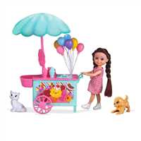 SUNMAN BELİSSA BEBEK 53815 BELİSSANIN DONDURMA ARABASI VE SEVİMLİ HAYVANLARI 15 CM 3+ 2