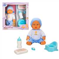SUNMAN BEBELOU TOİLET TİME 30141 TUVALET ZAMANI AKSESUARLI BEBEK SETİ SESLİ 32 CM 3+ 2