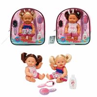 SUNMAN DOLLECTİBLES BEBEK S02020100 NİL SAÇ AKSESUARLI SIRT ÇANTALI 23 CM 3+ 1