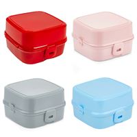 ORGANİZERS BESLENME KABI ORG-147 PEMBE-MAVİ-KIRMIZI-GRİ ÇİFT BÖLMELİ 36 LI 1