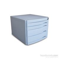 OPS EVRAK RAFI KİLİTLİ ÇEKMECELİ GRİ 4 LÜ CMC 204 1