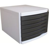 OPS EVRAK RAFI KİLİTLİ ÇEKMECELİ SİYAH 6 LI CMC 206 1