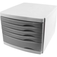 OPS EVRAK RAFI ÇEKMECELİ 5 Lİ GRİ BEYAZ CMC 105 1