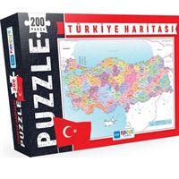 MAVİ LALE YAPBOZ TÜRKİYE HARİTASI 200 PARÇA BF256 1