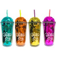 MİKRO PİPETLİ BARDAK PM-3006 CRYSTAL 4 RENK 450 ML 1