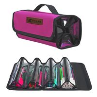 SKAER APEX X-CASE KALEM ÇANTASI XC-N07 PEMBE DÖRT BÖLMELİ 1