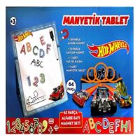 HOT WHEELS MANYETİK TABLET HW2236 ALFABE SAYI MAGNET SETİ 62 PARÇA 3+ 1