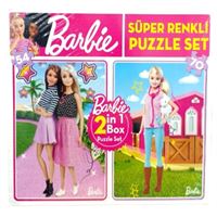 DİYTOY BARBİE PUZZLE SET BRP1542 2İN1 BOX SÜPER RENKLİ 70 PARÇA 3+ 1