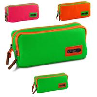 KALEMLİG KALEM ÇANTASI NEON KLG-NN02 ÇİFT BÖLMELİ 1