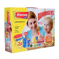 HEROES TOYS ERN-538 OYUN HAMURU HAMBURGER SETİ 4 RENK 23 PARÇA 3+ 2