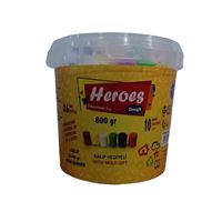 HEROES TOYS ERN-564 OYUN HAMURU 10 RENK 800 GR 6 KALIP HEDİYELİ 26 PARÇA 3+ 3
