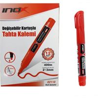 İNOX TAHTA KALEMİ KARTUŞLU KIRMIZI 12 Lİ 02118 1