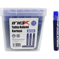 İNOX TAHTA KALEM KARTUŞU MAVİ 36 LI 02224 1