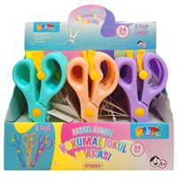 PUTİ OKUL MAKASI KORUMALI YAYLI PASTEL 24 LÜ 09889 1