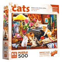 KS GAMES PUZZLE 20052 KİTTENS İN THE WRİTERS OFFİCE 500 PARÇA 1