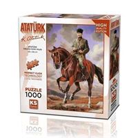 KS GAMES PUZZLE 20726 GAZİ MUSTAFA KEMAL SAKARYA ADLI ATIYLA 1000 PARÇA 1