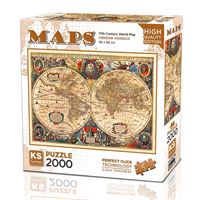 KS GAMES PUZZLE 22529 17TH CENTURY WORLD MAP 2000 PARÇA 1