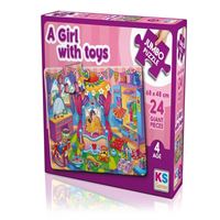 KS GAMES PUZZLE 31008 JUMBO A GİRL WİTH TOYS 24 PARÇA 4+ 1