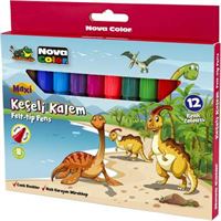 NOVA COLOR KEÇELİ KALEM MAXİ 12 RENK NC-873 1