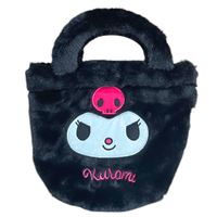 KUROMİ PELÜŞ EL ÇANTASI 3021 SİYAH 24x22x6 TEK BÖLMELİ 1