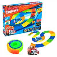 KAYYUM MAGİC TRACKS 8010 IŞIKLI ARABALAR RAY UZUNLUĞU 480 CM 384 PARÇA 3+ 1